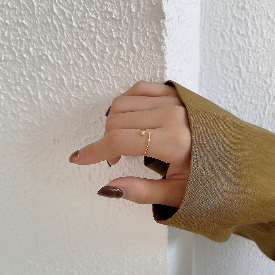 Bague en Argent 925 en Forme de Goutte d'Eau