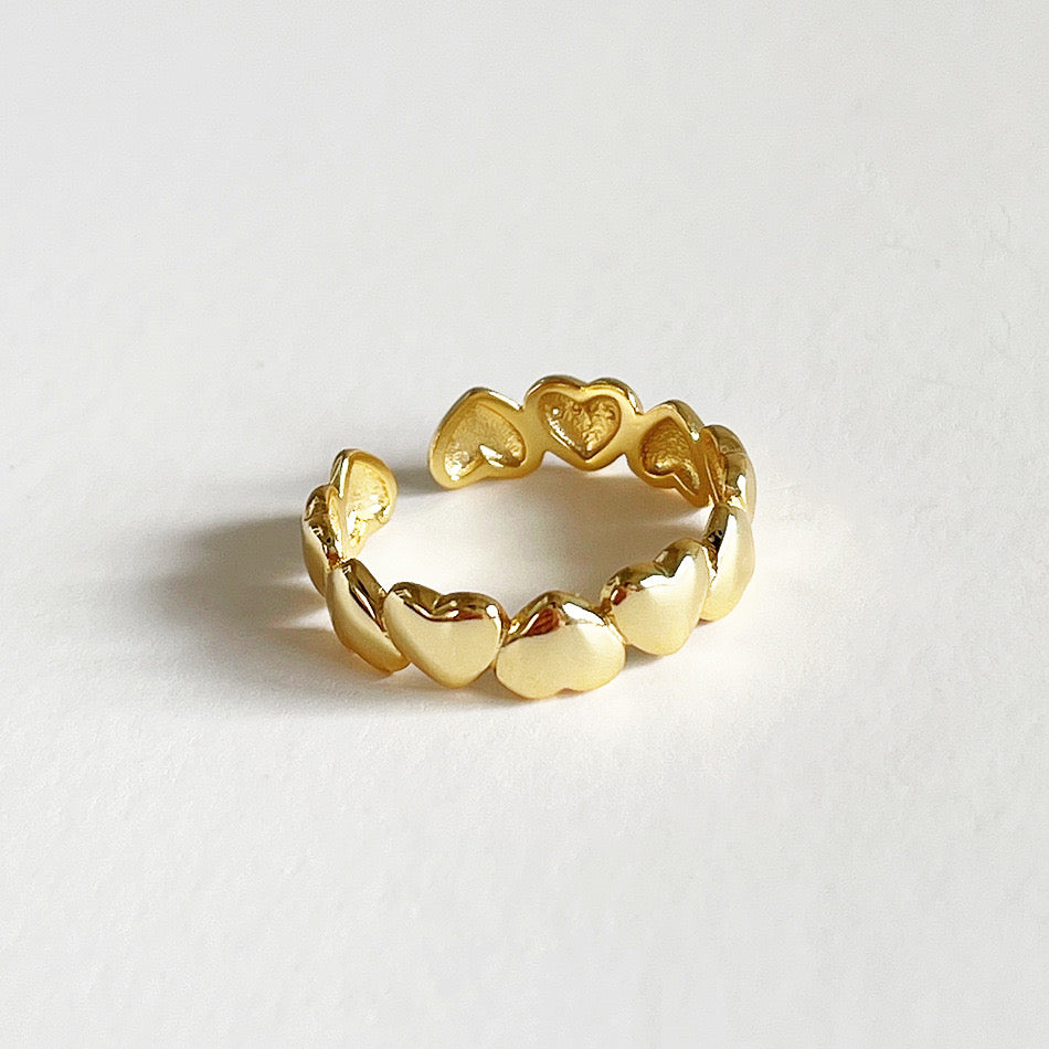 Bague coeur argent & plaqué or