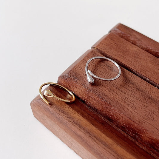 Bague en Argent 925 en Forme de Goutte d'Eau