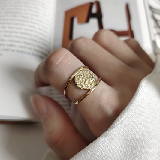 Bague en Argent Pur Style Sirène